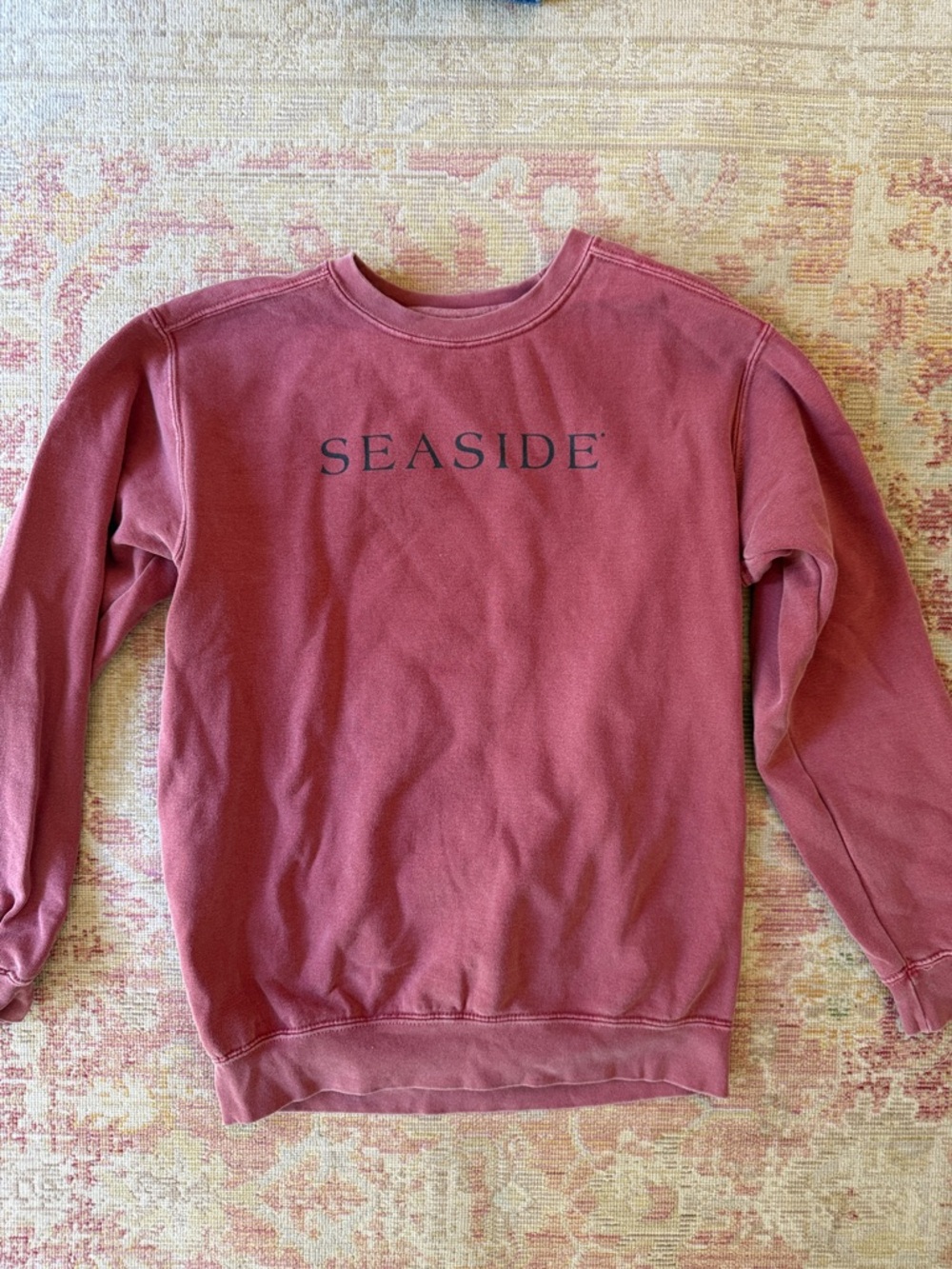 Comfort Colors Seaside Crew Sweatshirt in Faded Rose